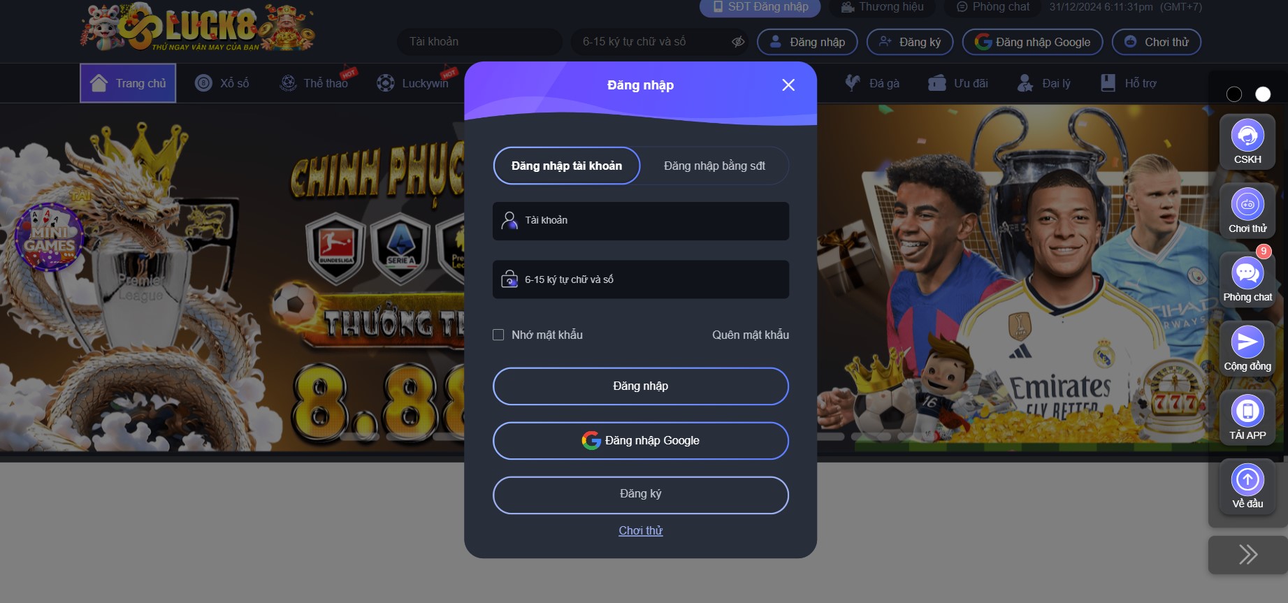 Đăng nhập Luck8 - Hướng dẫn thao tác thực hiện đơn giản và dễ dàng Hướng dẫn thao tác đăng nhập tài khoản Luck8