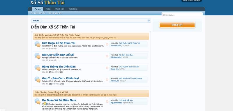 Diễn đàn xổ số Thần tài